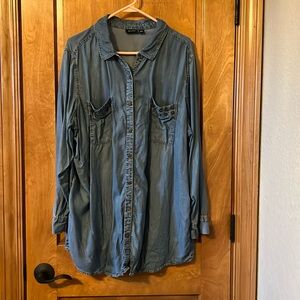 a.n.a Blue Button Down Shirt